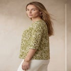 Stretch Cotton V-Neck Tee image number null