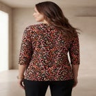 Stretch Cotton V-Neck Tee image number null