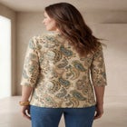 Stretch Cotton V-Neck Tee image number null