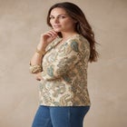 Stretch Cotton V-Neck Tee image number null
