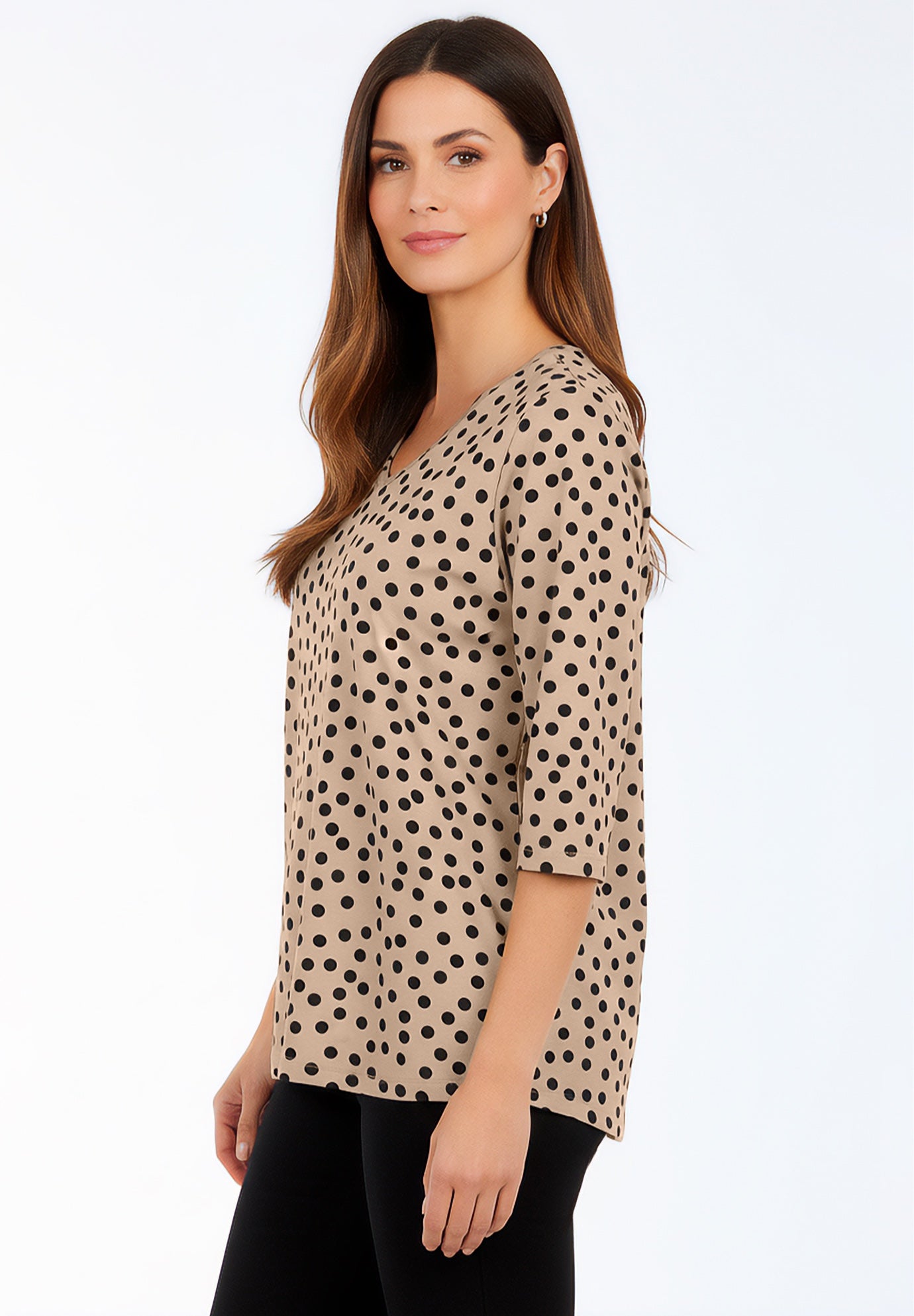 Stretch Cotton V-Neck Tee image number 2