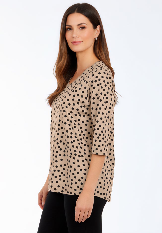 Stretch Cotton V-Neck Tee image number 2