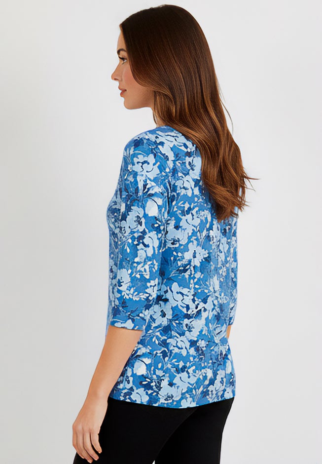 Stretch Cotton V-Neck Tee image number 2