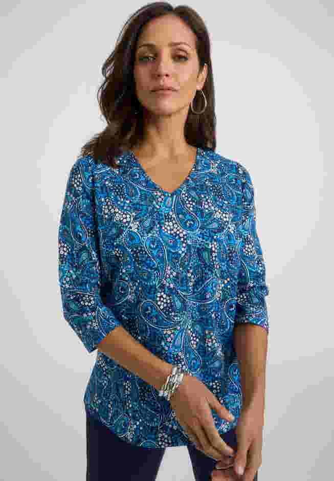 Stretch Cotton V-Neck Tee image number 0