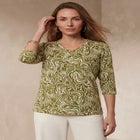 Stretch Cotton V-Neck Tee image number null