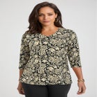 Stretch Cotton V-Neck Tee image number null