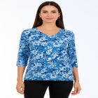 Stretch Cotton V-Neck Tee image number null