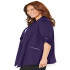 Cloud Knit French Terry Drape Front Cardigan image number null