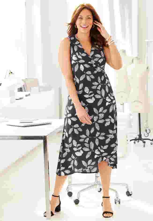 Effortless Faux Wrap Dress image number 0