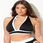 Bliss Colorblock Pleated Halter Bikini Top image number null