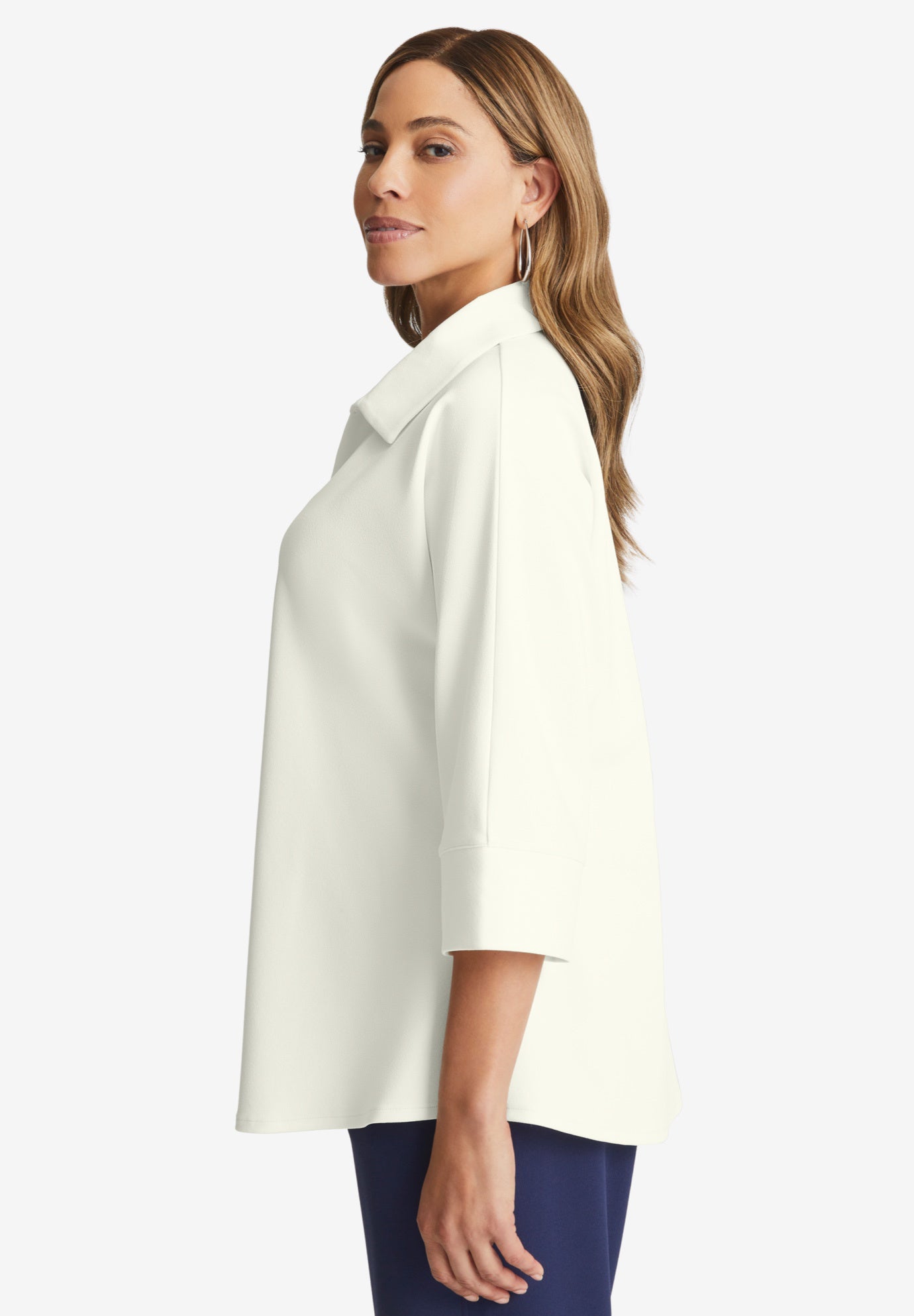 Stretch Knit Crepe Trapeze Tunic image number 3