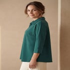 Stretch Knit Crepe Trapeze Tunic image number 2