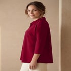 Stretch Knit Crepe Trapeze Tunic image number 2