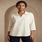 Stretch Knit Crepe Trapeze Tunic image number 0