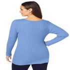 V-Neck Ribbed Sweater image number null