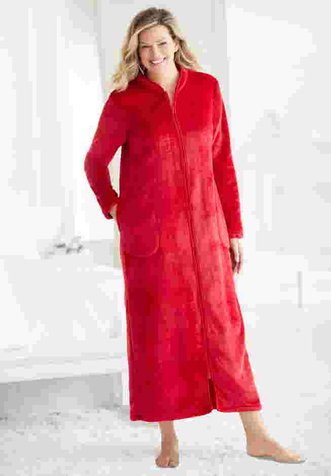 Plush Zip-Front Robe image number 0
