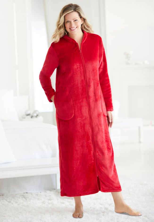 Plush Zip-Front Robe image number 0