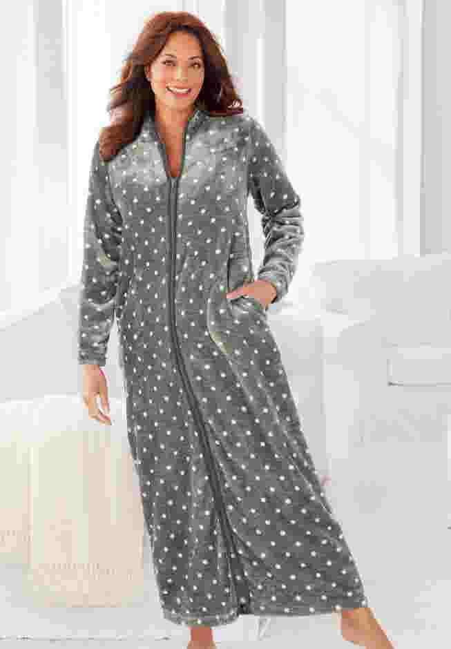 Plush Zip-Front Robe image number 5