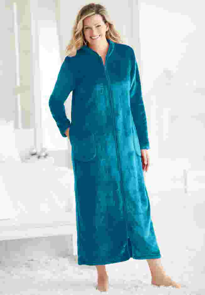 Plush Zip-Front Robe image number 4
