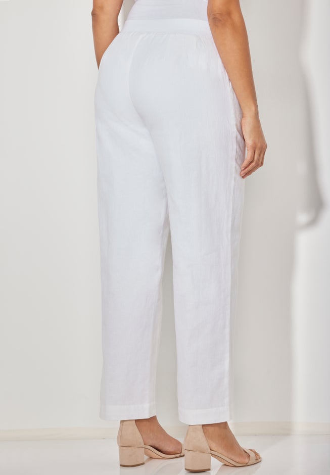 Knit Waist Linen Pant image number 1