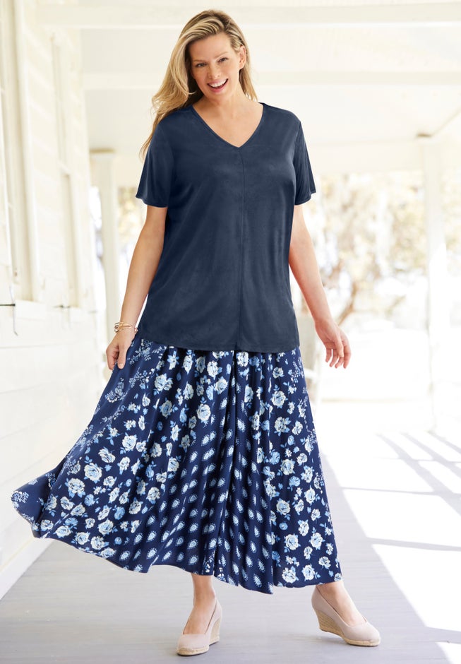 Faux Suede Tee image number 4