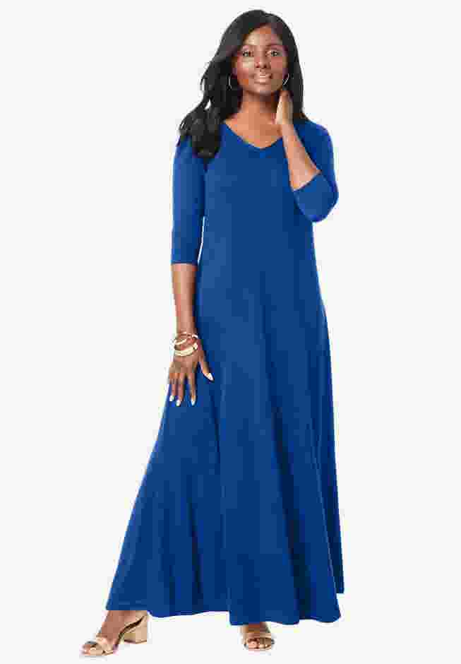 Double-V Maxi Dress image number 0