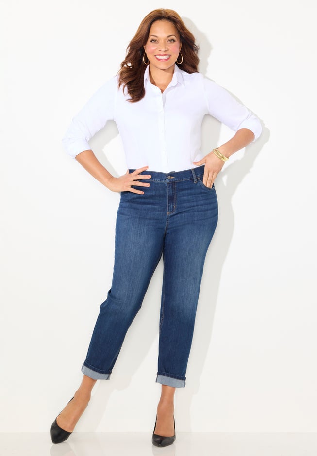 Girlfriend Roll Cuff Jean image number 4