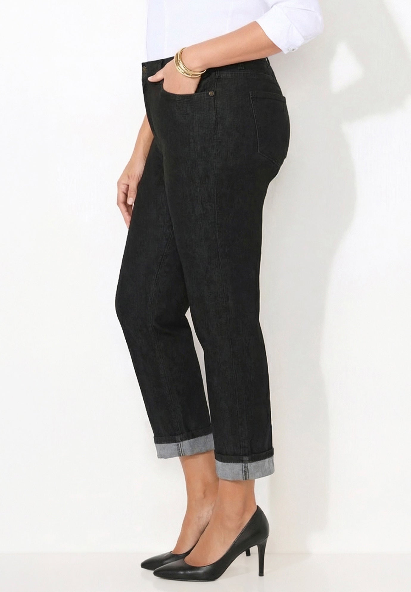 Girlfriend Roll Cuff Jean image number 2