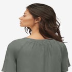 Crinkle Tie-Front Blouse image number null