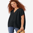 Oversized Linen-Blend Tunic image number null