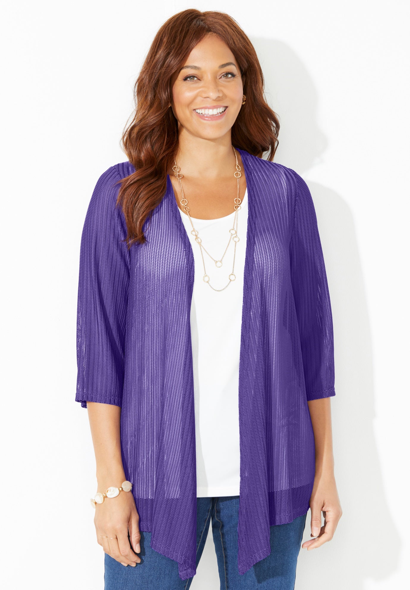 Harmony Knit Herringbone Cardigan image number 0