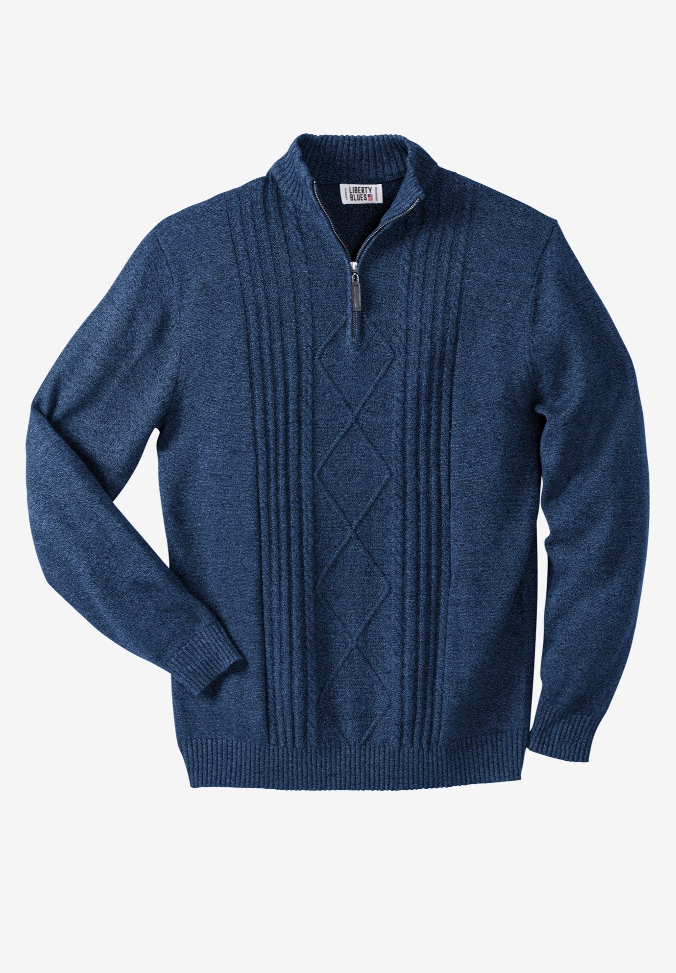 Shoreman&rsquo;s Quarter Zip Cable Knit Sweater image number 0