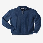 Shoreman&rsquo;s Quarter Zip Cable Knit Sweater image number null