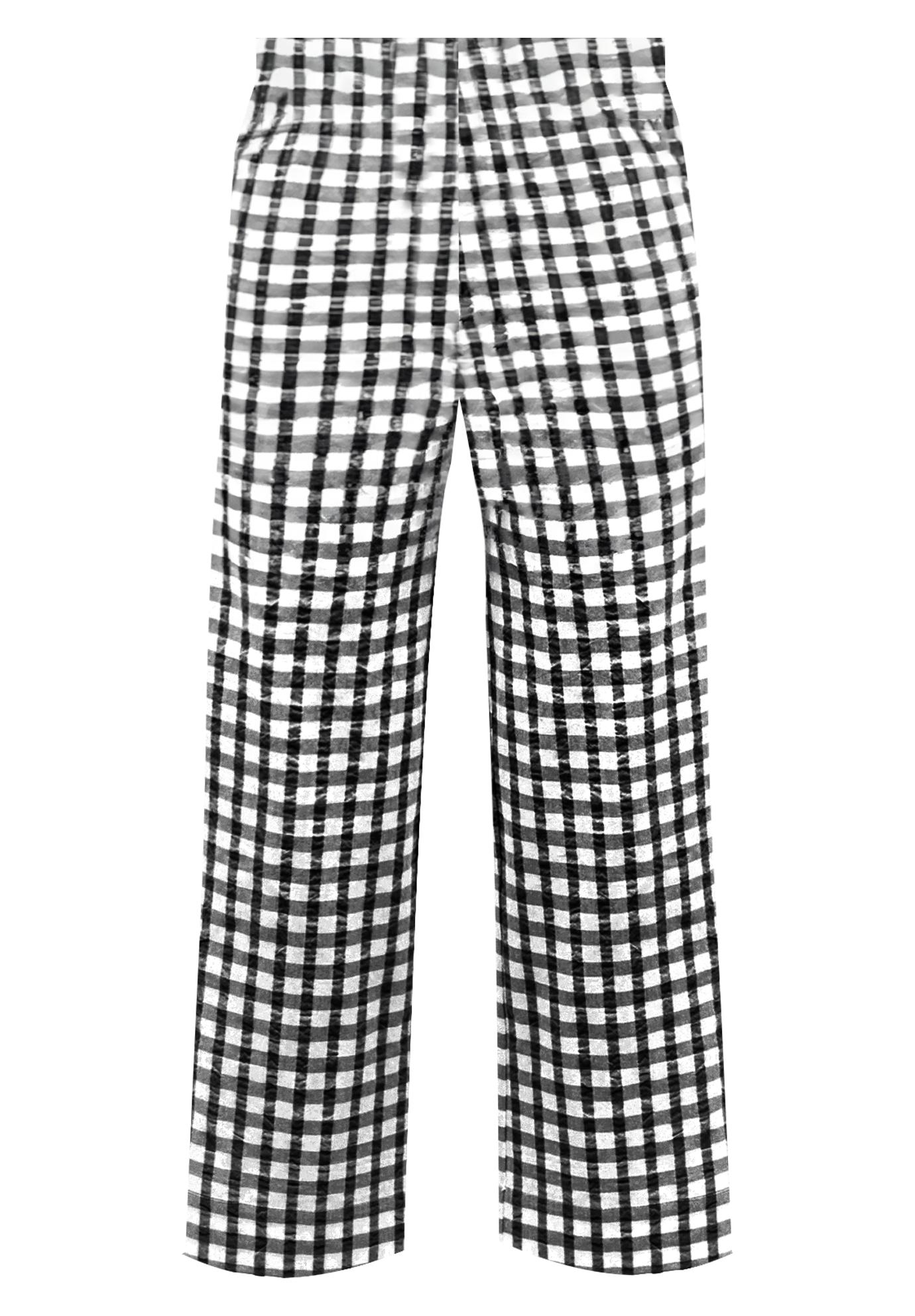 Gingham Back Elastic Wide Leg Crop Pants image number 1