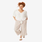 Gingham Crop Pants image number null