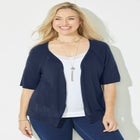 Elbow Sleeve Shrug Cardigan image number null