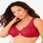 Embroidered Front-Close Underwire Bra image number null