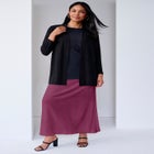Stretch Knit Maxi Skirt image number null