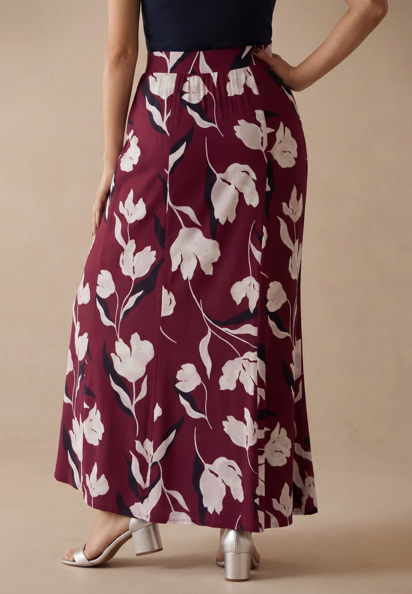 Stretch Knit Maxi Skirt image number 1