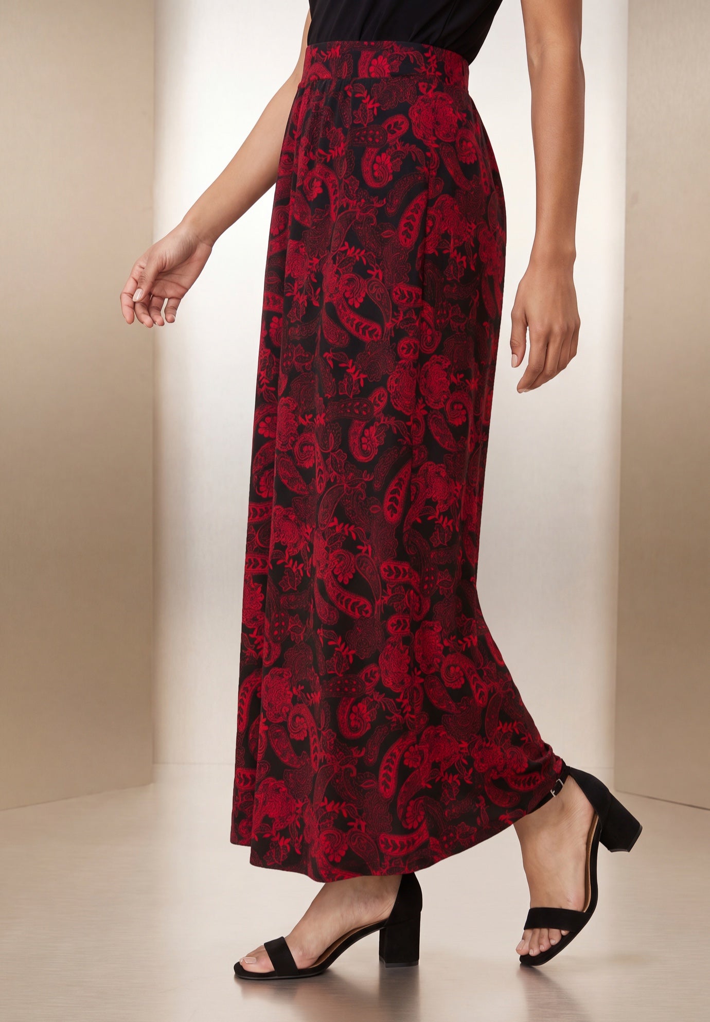 Stretch Knit Maxi Skirt image number 2