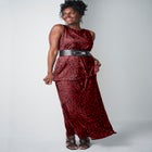 Stretch Knit Maxi Skirt image number null