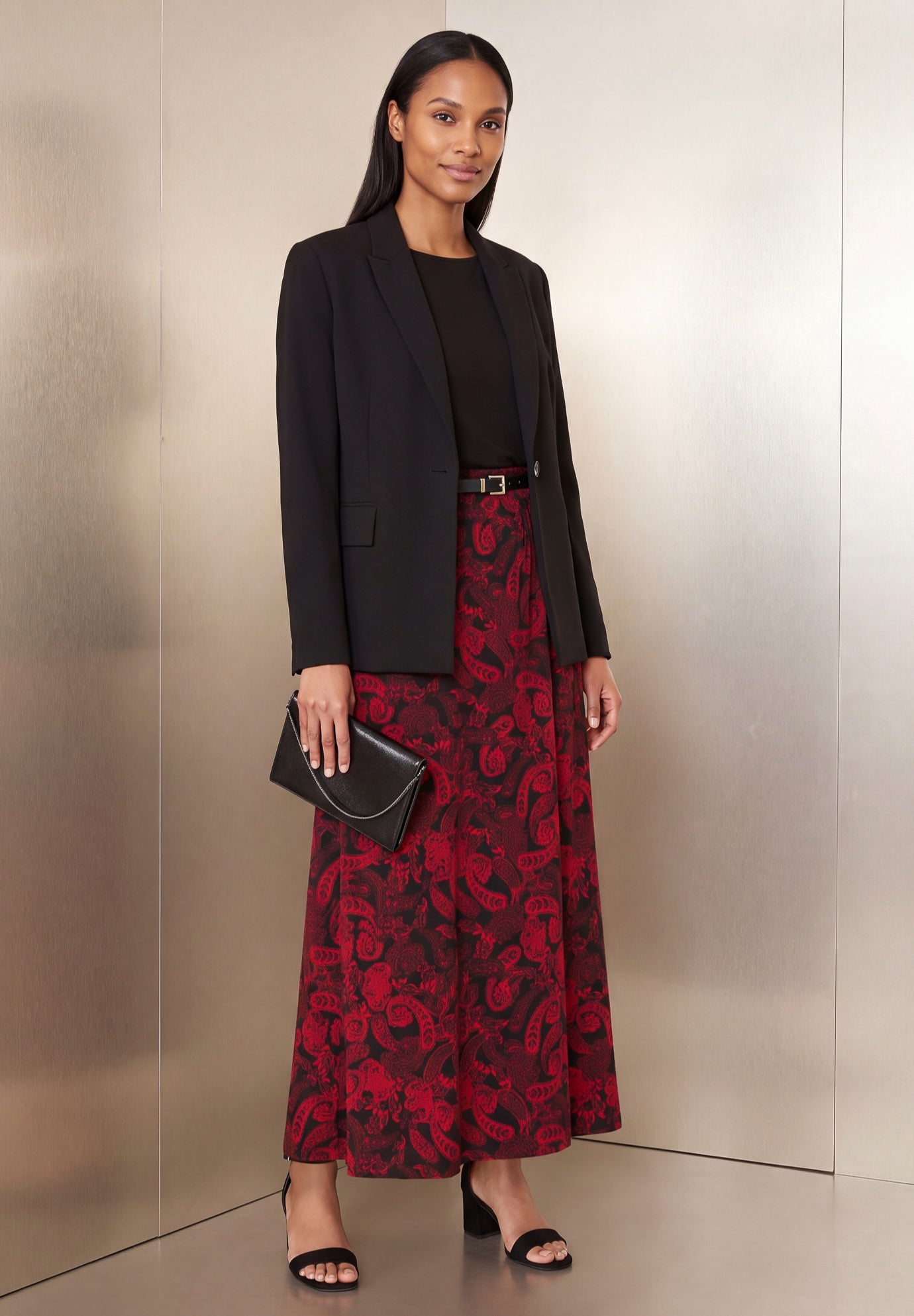 Stretch Knit Maxi Skirt image number 0