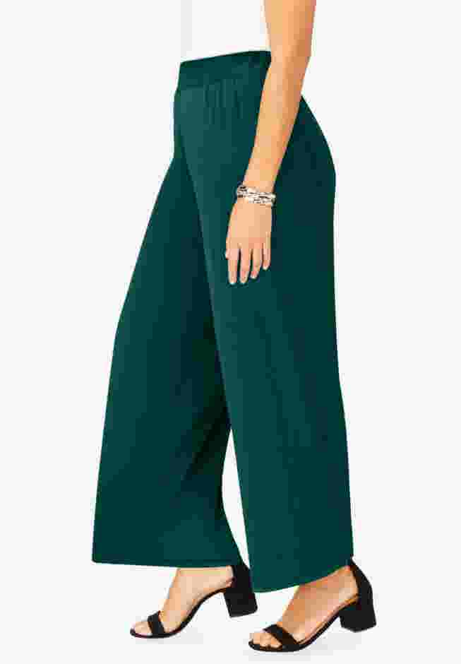 Stretch Knit Wide Leg Pant image number 3