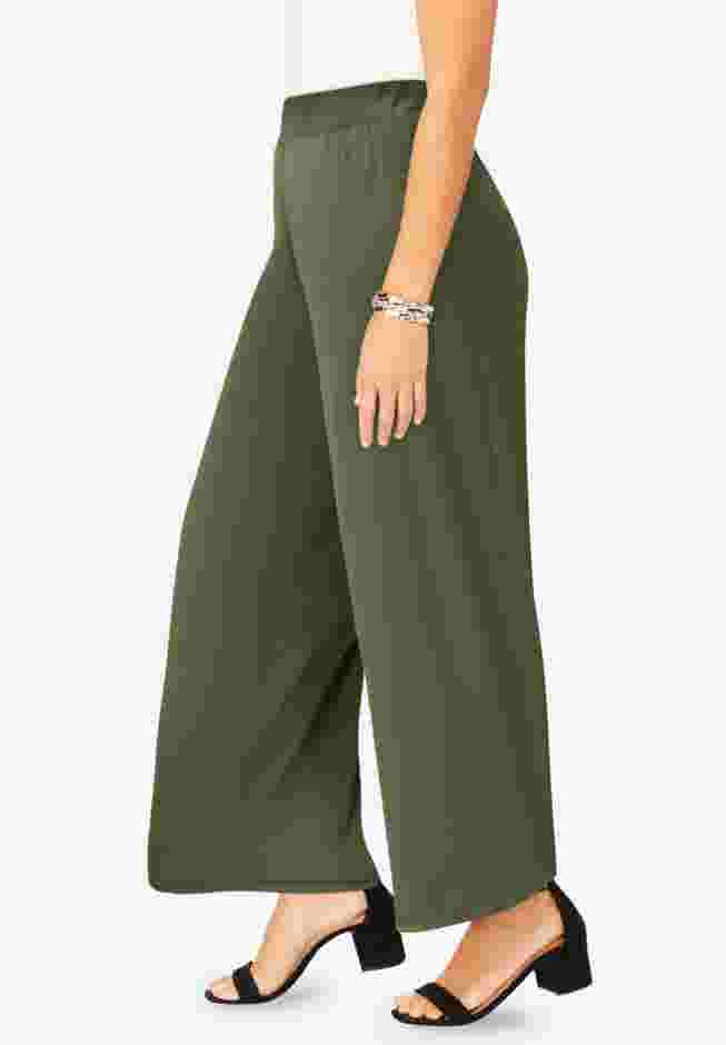 Stretch Knit Wide Leg Pant image number 2