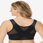 Front-Close Embroidered Wireless Posture Bra image number null