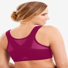 Front-Close Embroidered Wireless Posture Bra image number null