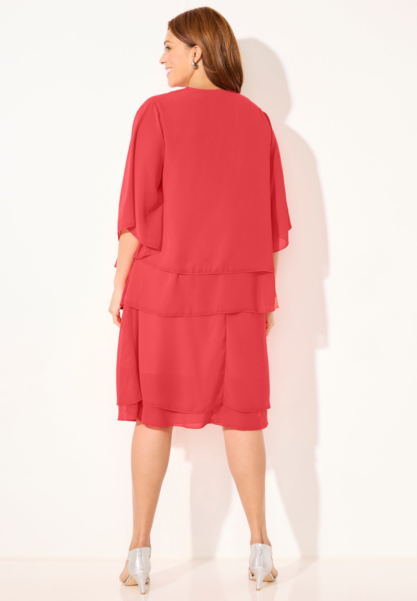 Georgette Double Layer Jacket Dress image number 1