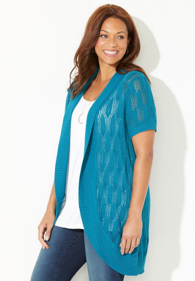 Pointelle Cocoon Cardigan image number null