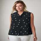 Uptown Sleeveless Tie-Neck Blouse image number null