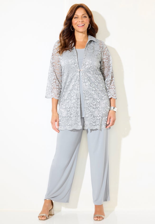 3-Piece Lace Pant Set image number 0